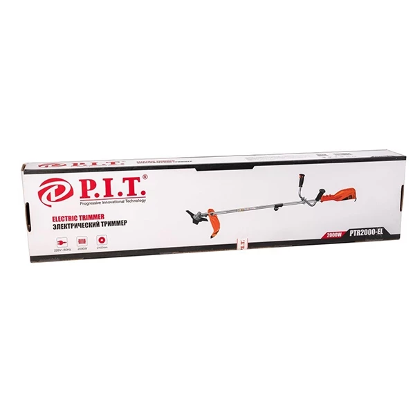 PIT PTR 2000-EL Триммер электрический, 2000Вт. 7500об/мин, заплечн. ремень, велосипед, рукоятка, разъемная, нож+леска