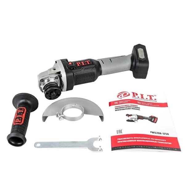 PIT PWS20H-125A Машина шлифовальная аккумуляторная бесщеточная, Li-ion,20В., 115/125мм., 7000 об/мин. Без АКБ и ЗУ.