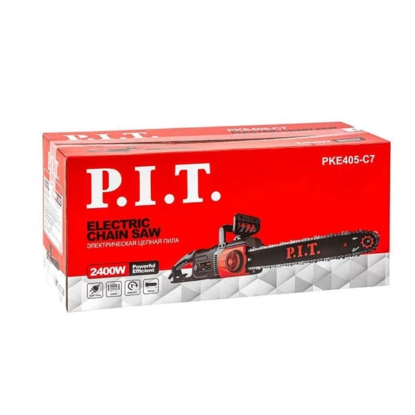 PIT PKE405-C7 Пила цепная электрическая, 2400 Вт, 220В/50 Гц, 8500 об/мин