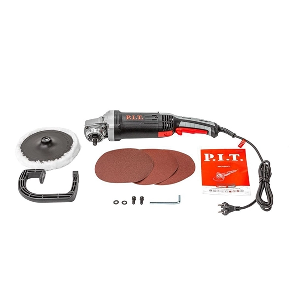 PIT PPO180-C1 Шлифмашина полировочная, 1,4 кВт, 600-3500 об/мин, 180 мм
