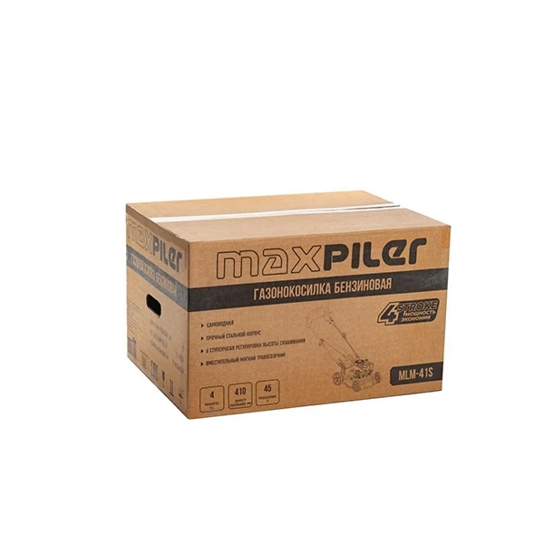PIT MLM-41S Газонокосилка бензиновая, самоход.4 лс, диам. кош 410 мм,высот кош 25-75 мм,45 л
