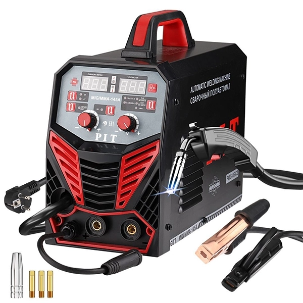 PIT PMIG145-C2 Сварочный полуавтомат, 145А,ПВ-60,MMA 1,6-4мм, 4,0кВт, MIG 0,8-1,0мм