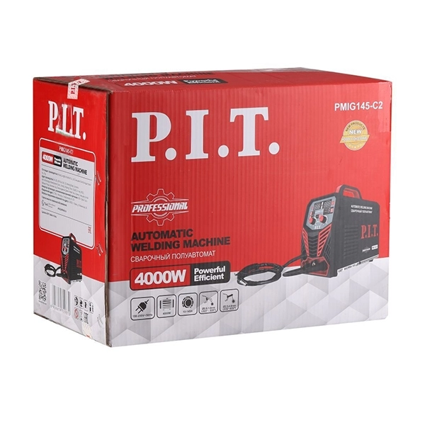 PIT PMIG145-C2 Сварочный полуавтомат, 145А,ПВ-60,MMA 1,6-4мм, 4,0кВт, MIG 0,8-1,0мм