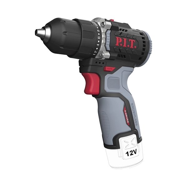 PIT PBM12K-10B Дрель бесщеточная аккумуляторная X-DRIVER SOLO, 12 В,35 Нм, патр 10 мм, 2 ск, коробка