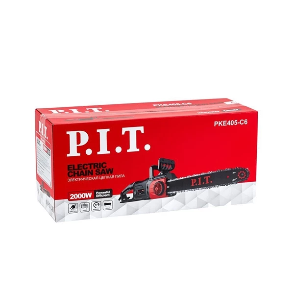PIT PKE405-C6 Пила цепная электрическая, 2000 Вт, 220 В/50 Гц, 8500 об/мин