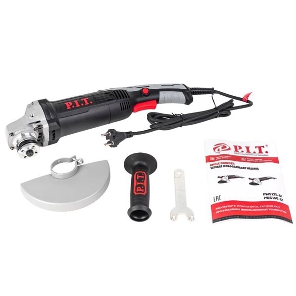 PIT PWS150-C1 Машина шлифовальная угловая, 220 В., 50 Гц., 1260 Вт., 3000-9000 об/мин., 150 мм., М14