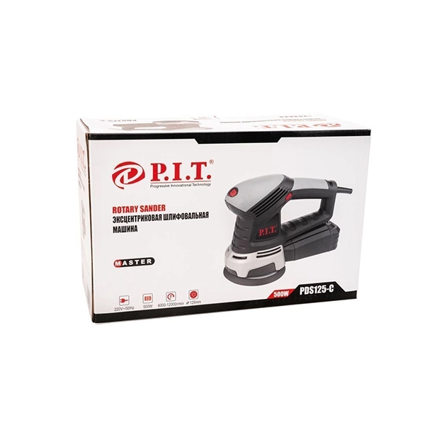 PIT PDS125-C Машина шлифовальная эксцентриковая, 500 Вт., 6000-12000 кол./мин., 220 В., 50Гц., 125мм.