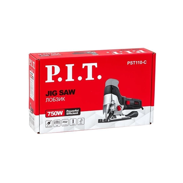 PIT PST110-C Лобзик электрический, 750 Вт, 220 В/50 Гц, 1000-3100 об/мин,110 мм