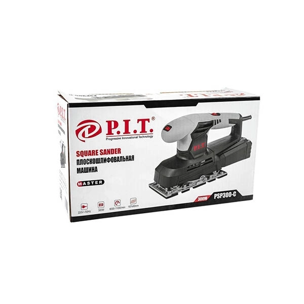 PIT PSP300-C Машина плоскошлифовальная вибрационная, 300Вт., подошва 187*90мм.,220 В., 50 Гц.,6000-11000 кол./мин