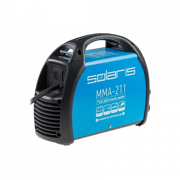Инвертор сварочный SOLARIS MMA-211 (230В, 20-210 А, 70В, электроды диам. 1.6-4.0 мм, вес 3.9 кг)