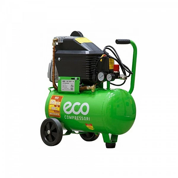 Компрессор ECO AE-251-4 коаксиальный (260 л/мин, 8 атм, коаксиальный, масляный, ресив. 24 л, 220 В, 1.80 кВт)