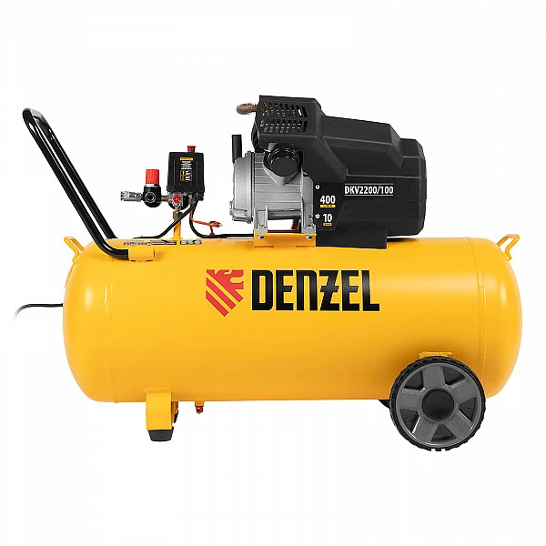 Компрессор воздушный Denzel DKV2200/100, Х-PRO 2.2 кВт, 400 л/мин, 100л