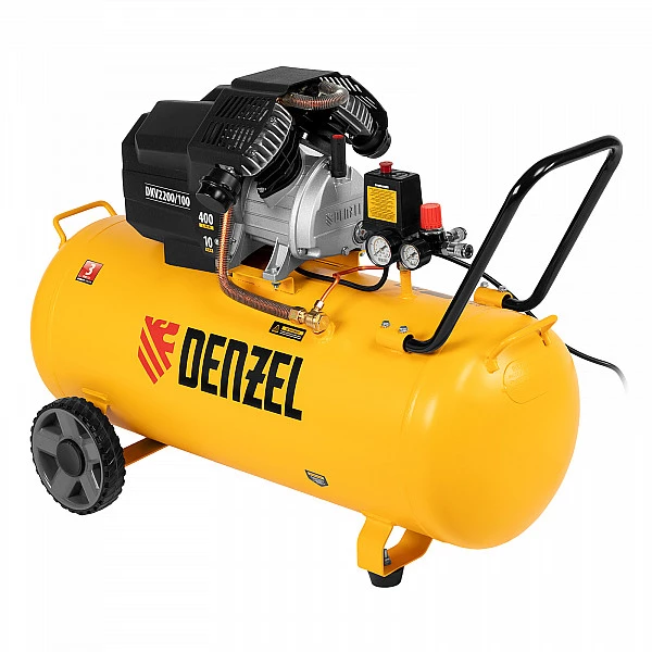 Компрессор воздушный Denzel DKV2200/100, Х-PRO 2.2 кВт, 400 л/мин, 100л