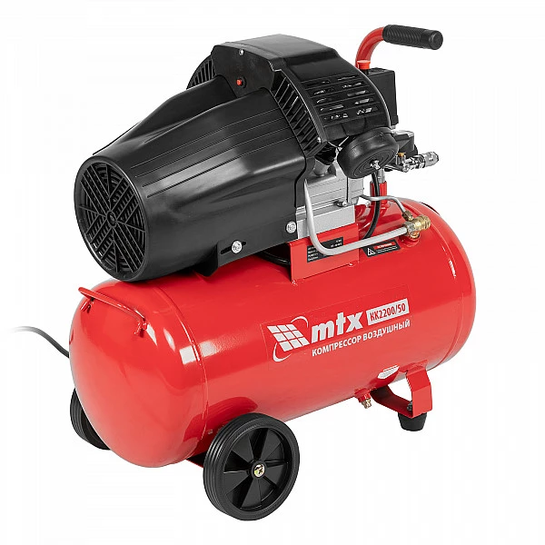 Компрессор воздушный MTX КК-2200/50, 2,2 кВт, 350 л/мин, 50 л, прямой привод, масляный