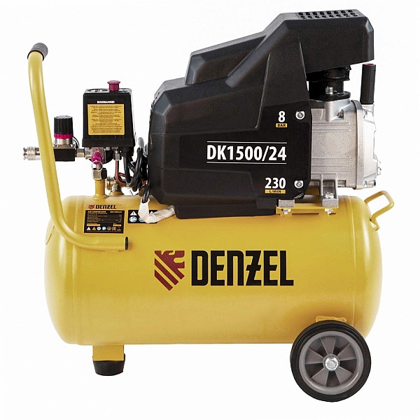 Компрессор воздушный Denzel DK1500/24, Х-PRO 1.5 кВт, 230 л/мин, 24 л