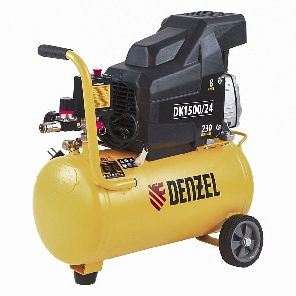 Компрессор воздушный Denzel DK1500/24, Х-PRO 1.5 кВт, 230 л/мин, 24 л