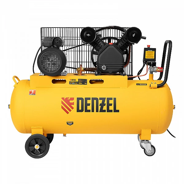 Компрессор воздушный Denzel BCV2200/100, ременный привод, 2.2 кВт, 100 литров, 370 л/мин