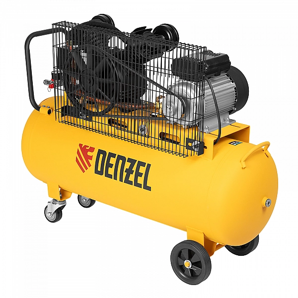 Компрессор воздушный Denzel BCV2200/100, ременный привод, 2.2 кВт, 100 литров, 370 л/мин