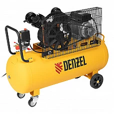 Компрессор воздушный DENZEL BCV2200/100, ременный привод, 2.2 кВт, 100 литров, 370 л/мин
