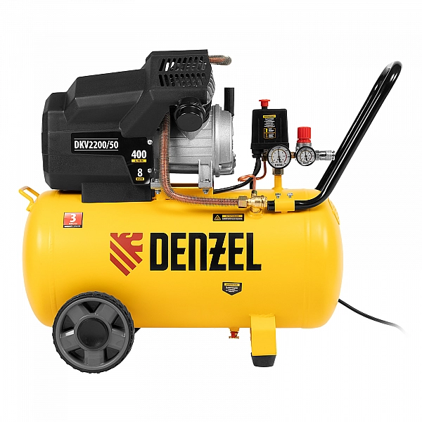 Компрессор воздушный Denzel DKV2200/50, Х-PRO 2.2 кВт, 400 л/мин, 50 л