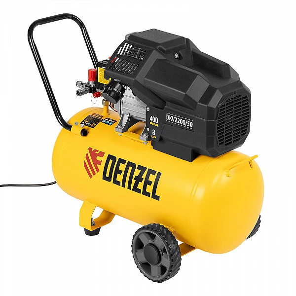 Компрессор воздушный Denzel DKV2200/50, Х-PRO 2.2 кВт, 400 л/мин, 50 л