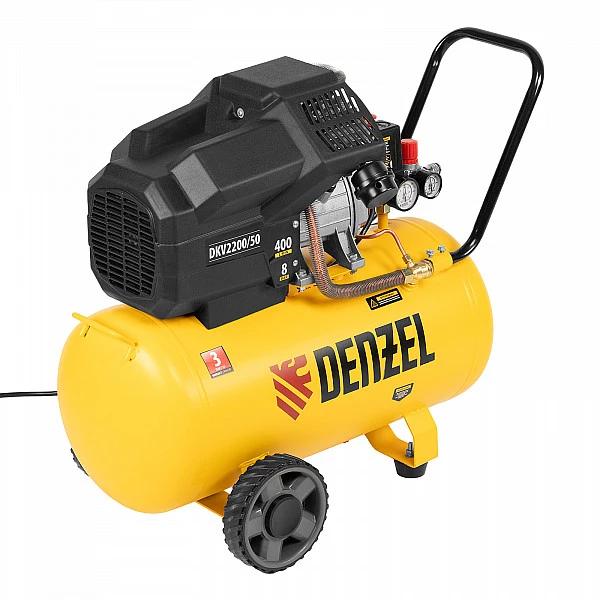 Компрессор воздушный Denzel DKV2200/50, Х-PRO 2.2 кВт, 400 л/мин, 50 л