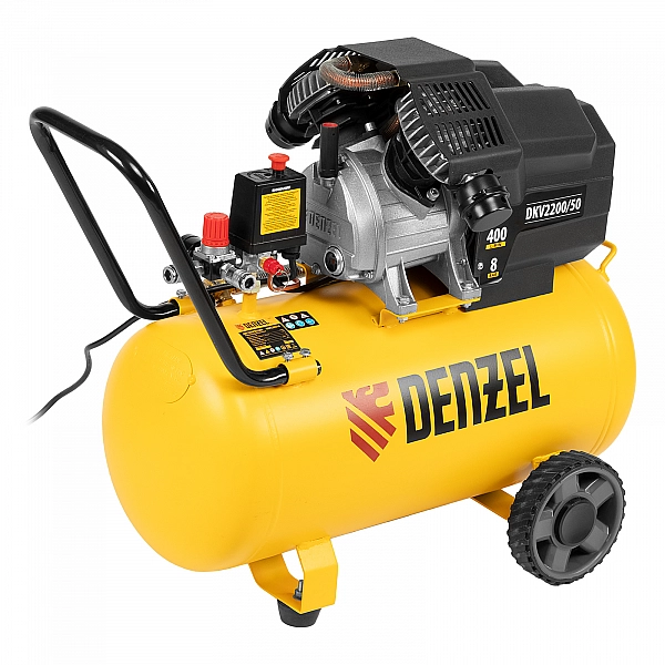 Компрессор воздушный Denzel DKV2200/50, Х-PRO 2.2 кВт, 400 л/мин, 50 л