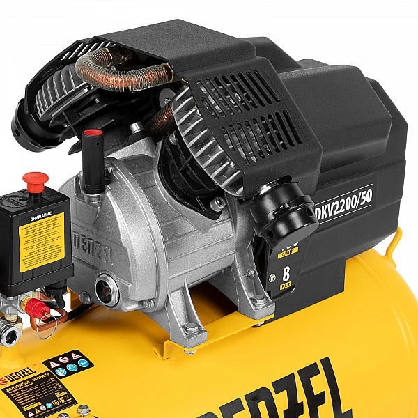 Компрессор воздушный Denzel DKV2200/50, Х-PRO 2.2 кВт, 400 л/мин, 50 л