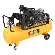 Компрессор воздушный DENZEL BCW3000-T/100, ременный привод, 3.0 кВт, 100 литров, 520 л/мин