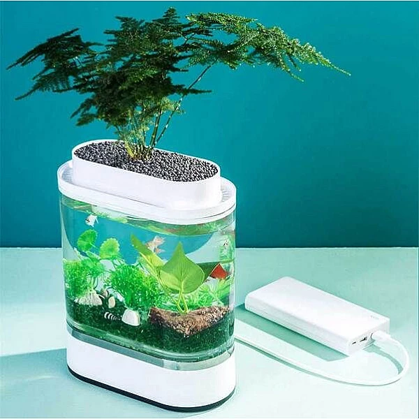 Аквариум Xiaomi Mijia Geometry Mini Lazy Fish Tank USB