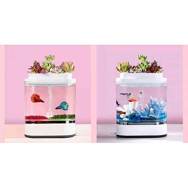 Аквариум Xiaomi Mijia Geometry Mini Lazy Fish Tank USB