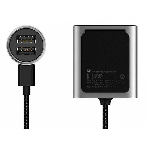Автомобильный удлинитель Xiaomi Mi Car Charger QC 3.0 USB-C/USB-A (CCPJ01ZM)