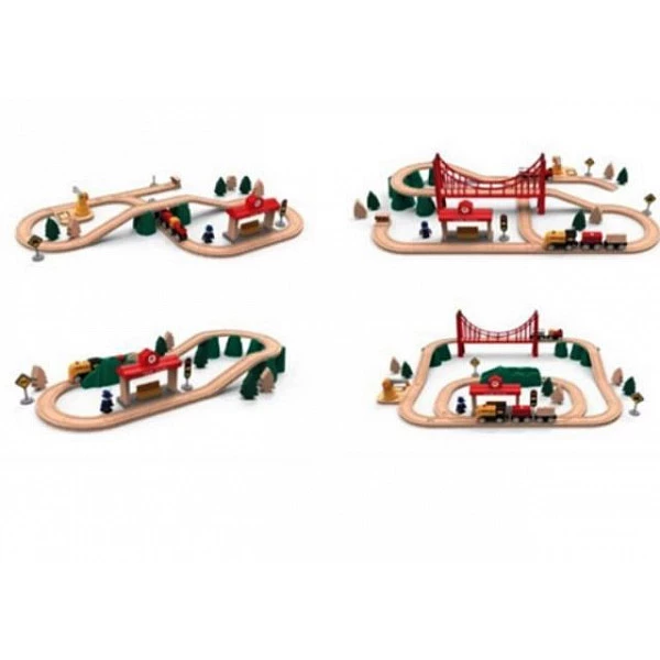 Деревянная железная дорога конструктор Xiaomi MITU Track Building Block Electric Train Set