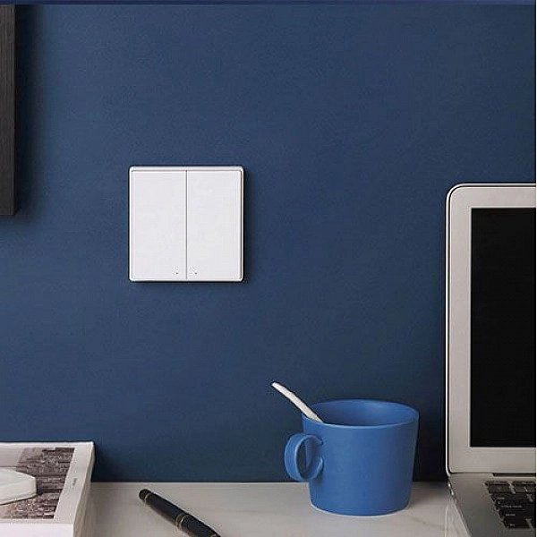 Умный выключатель Aqara Smart Wall Switch D1 / QBKG22LM (двойной встраиваемый без нулевой линии)
