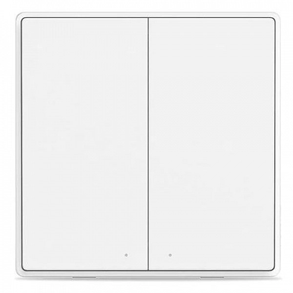 Умный выключатель Aqara Smart Wall Switch D1 / QBKG22LM (двойной встраиваемый без нулевой линии)