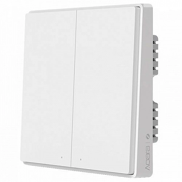 Умный выключатель Aqara Smart Wall Switch D1 / QBKG22LM (двойной встраиваемый без нулевой линии)