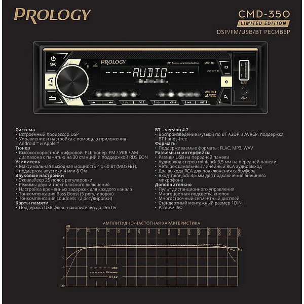 Автомагнитола PROLOGY CMD-350