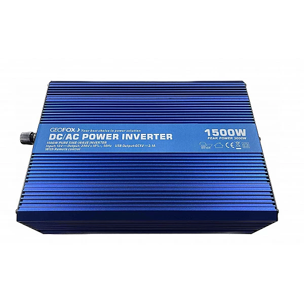 Автомобильный инвертор Geofox P 1500W/12v/RC