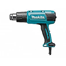 Термовоздуходувка MAKITA HG 6031 VK в чем. + набор сопл (1800 Вт, 2 скор., 50-600 °С, ступенч. рег.)
