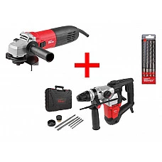 Одноручная углошлифмашина WORTEX AG 1213-3 E в кор.+ АКЦИЯ! -21% скидка на комплект! (+ перфоратор Wortex RH 3231-1 -21% скидка на комплект!)