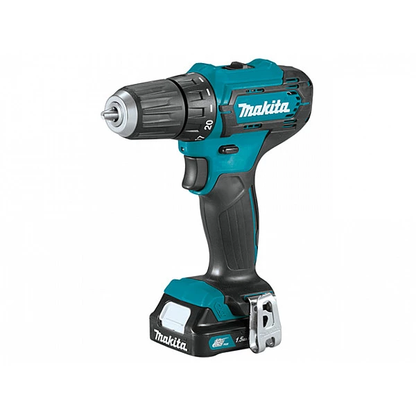 Аккум. дрель-шуруповерт MAKITA CXT DF 333 DWYE в чем. (12.0 В, 2 акк., 1.5 А/ч Li-Ion, 2 скор., 30 Нм, шурупы до 8 мм)