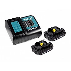 Комплект аккумулятор LXT 18.0 В BL1815N 2 шт. + зарядное устройство DC18SD в кейсе (Набор BL1815N 18V 1,5 Ah 2 шт. + DC18SD) (MAKITA)
