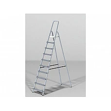 Лестница-стремянка алюм. 213 см 10 ступ. 6,5 кг PRO STARTUL (ST9940-10) (Размеры профиля: Передний каркас 40х20х1,2, Задний каркас 40х20х1,2)