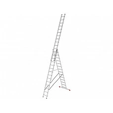 Лестница алюм. 3-х секц. 356/949/376см 3х14 ступ., 21,5кг PRO STARTUL (ST9942-14)