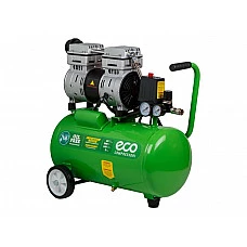 Компрессор ECO AE-25-OF1 безмасляный (140 л/мин, 8 атм, коаксиальный, безмасляный, ресив. 24 л, 220 В, 0,8 кВт)