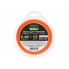 Леска ф 2.4 мм х 15 м кругл. сеч. DUAL-CUT STARTUL GARDEN