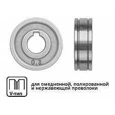 Ролик подающий ф 30/10 мм, шир. 10 мм, проволока ф 0,8-1,0 мм (V-тип) Ролик подающий ф 30/10 мм, шир. 10 мм, проволока ф 0,8-1,0 мм (V-тип)