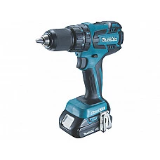 Аккум. ударная дрель-шуруповерт MAKITA LXT DHP 459 SYE в чем. (18.0 В, 2 акк., 1.5 А/ч Li-Ion, 2 скор., 45 Нм, шурупы до 6 мм, сверление в металле до 13 мм)