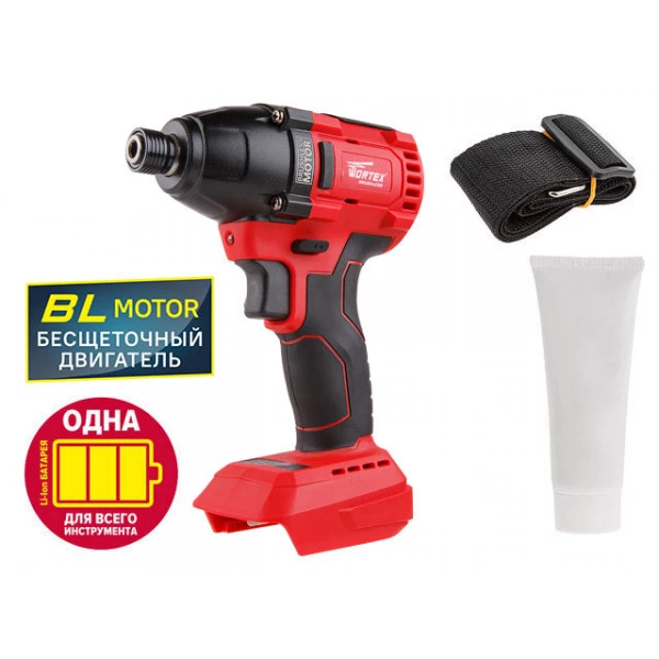 Аккум. ударный гайковерт/винтоверт WORTEX CWR 0118 в кор. ALL1 XLT SOLO БЕСЩЕТ., 18 В, 160 Н*м (внутр. шестигр. 1/4 ", вес 1.4 кг)