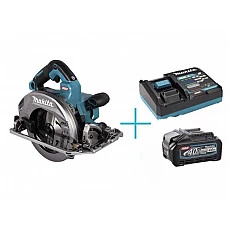 Аккум. циркулярная пила MAKITA HS 004 GZ 01 в кор. + АКЦИЯ (1 аккумулятор и зарядное) (40.0 В, акк. BL4040 XGT, ЗУ DC40RA, 190х30 мм, до 63 мм)
